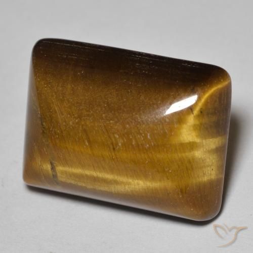 Occhio di tigre Marrone medio naturale da 19.66 ct, Taglio a baguette, Opaco
