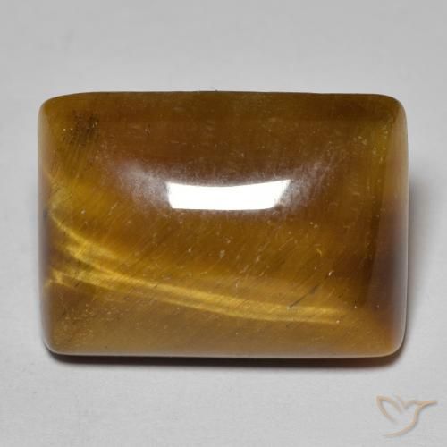 Occhio di tigre Marrone medio naturale da 16.69 ct, Taglio a baguette, Opaco