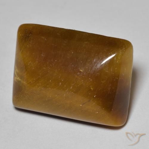 Occhio di tigre Marrone medio naturale da 16.69 ct, Taglio a baguette, Opaco