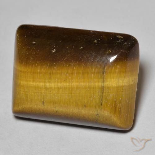 Occhio di tigre Marrone medio naturale da 18.42 ct, Taglio a baguette, Opaco