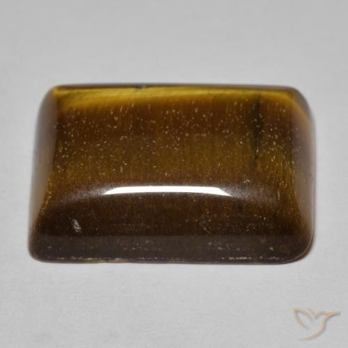 Occhio di tigre Marrone medio naturale da 18.42 ct, Taglio a baguette, Opaco