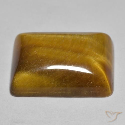 Occhio di tigre Marrone caldo naturale da 19.70 ct, Taglio a baguette, Opaco