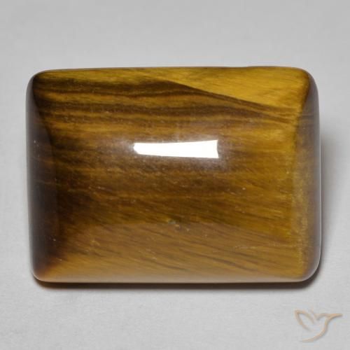 19.32ct Naturale Marrone caldo Occhio di tigre, Taglio a baguette, Opaco