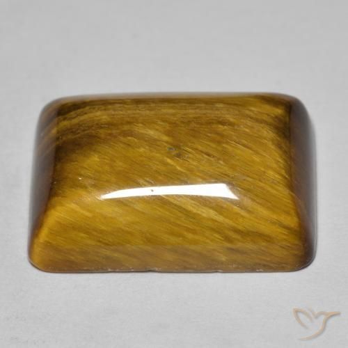 Occhio di tigre Marrone caldo naturale da 19.32 ct, Taglio a baguette, Opaco