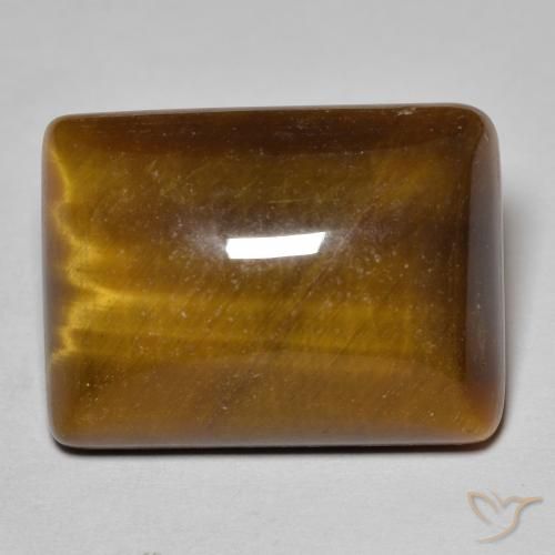19.29ct Naturale Marrone dorato Occhio di tigre, Taglio a baguette, Opaco