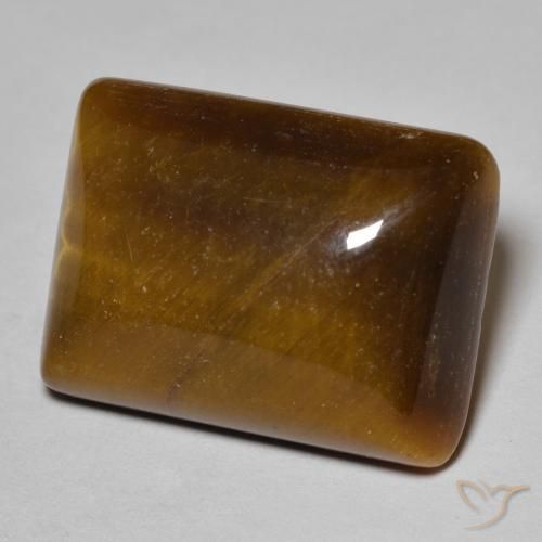 Occhio di tigre Marrone dorato naturale da 19.29 ct, Taglio a baguette, Opaco