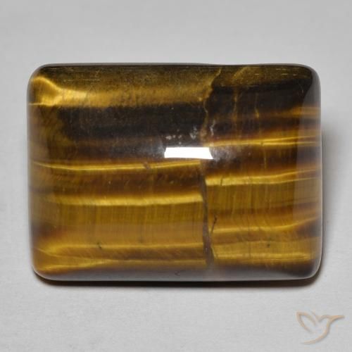 19.67ct Naturale Marrone dorato Occhio di tigre, Taglio a baguette, Opaco