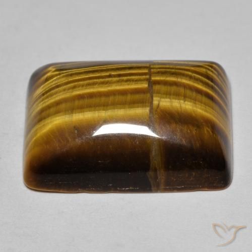Occhio di tigre Marrone dorato naturale da 19.67 ct, Taglio a baguette, Opaco
