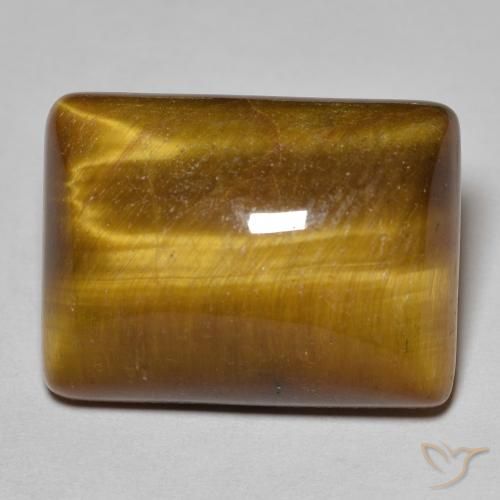 19.11ct Naturale Marrone caldo Occhio di tigre, Taglio a baguette, Opaco