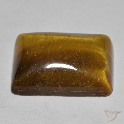 Occhio di tigre Marrone caldo naturale da 19.11 ct, Taglio a baguette, Opaco
