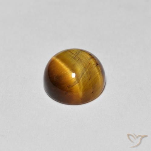 Occhio di tigre Pan di zenzero marrone naturale da 1.36 ct, Rotondo, Opaco