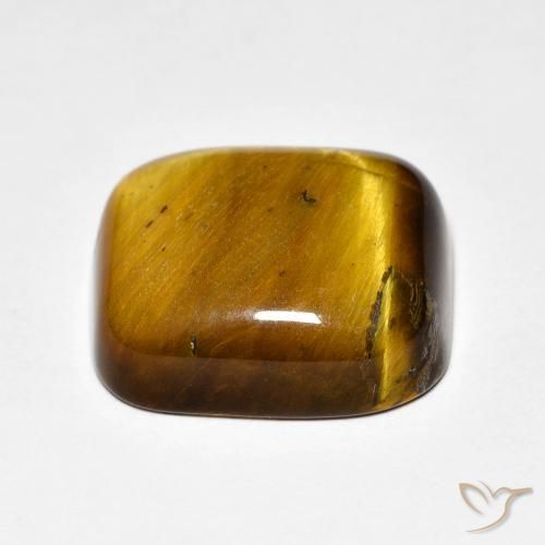 Occhio di tigre Marrone medio naturale da 8.44 ct, Cuscino, Opaco