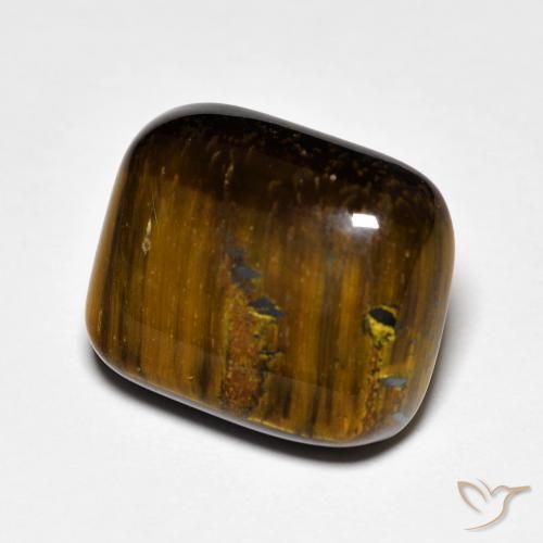 Occhio di tigre Marrone naturale da 8.57 ct, Cuscino, Opaco
