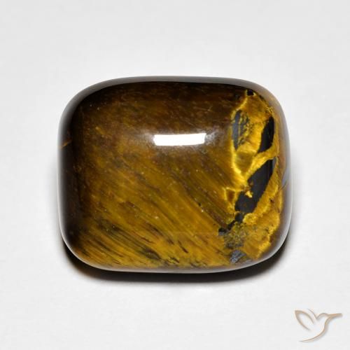 8.91ct Naturale Marrone medio Occhio di tigre, Cuscino, Opaco