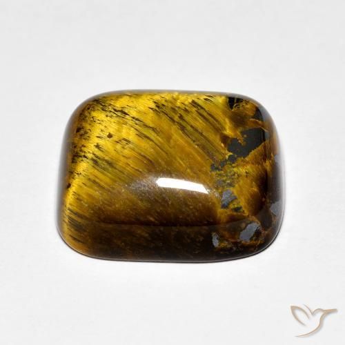 Occhio di tigre Marrone medio naturale da 8.91 ct, Cuscino, Opaco
