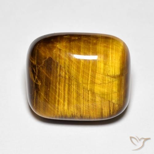 8.56ct Naturale Marrone caldo Occhio di tigre, Cuscino, Opaco
