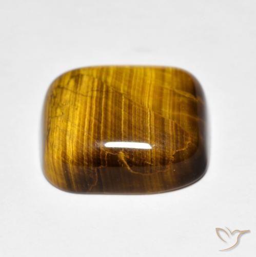Occhio di tigre Marrone caldo naturale da 8.56 ct, Cuscino, Opaco