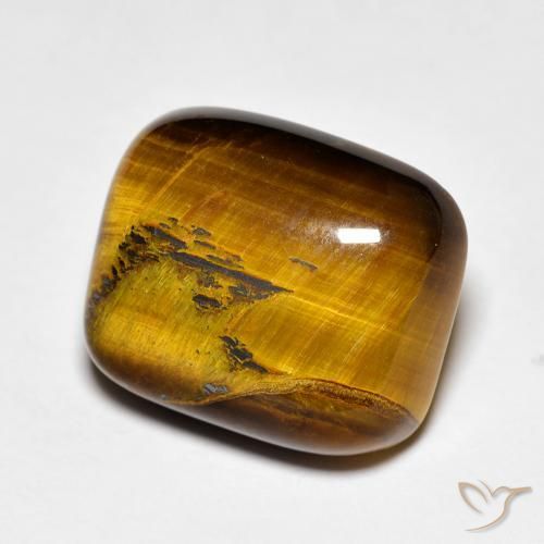 9.01ct Naturale Marrone dorato Occhio di tigre, Cuscino, Opaco