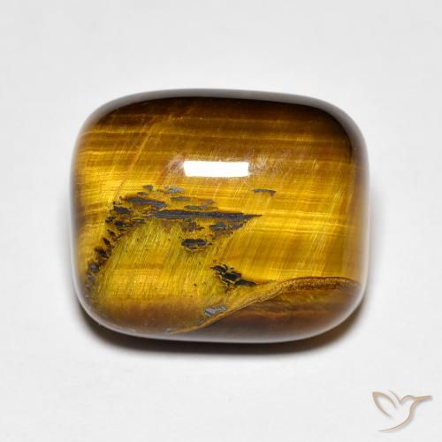 Occhio di tigre Marrone dorato naturale da 9.01 ct, Cuscino, Opaco
