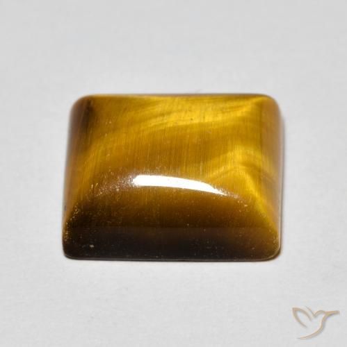 Occhio di tigre Marrone medio naturale da 6.14 ct, Taglio a baguette, Opaco