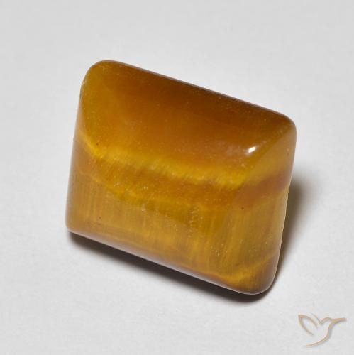 Occhio di tigre Marrone dorato naturale da 6.08 ct, Taglio a baguette, Opaco