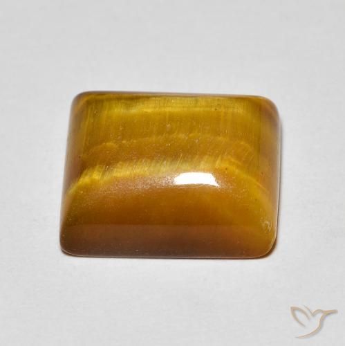 Occhio di tigre Marrone dorato naturale da 6.08 ct, Taglio a baguette, Opaco