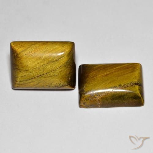 Gemme di Occhio di tigre Marrone caldo naturale da 20.00 ct, Taglio a baguette, Opaco