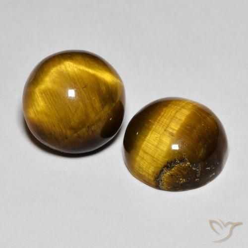 Gemme di Occhio di tigre Marrone dorato naturale da 8.43 ct, Rotondo, Opaco