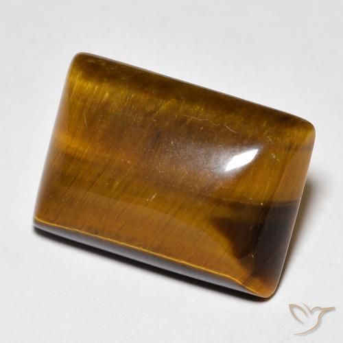 12.31ct Naturale Marrone medio Occhio di tigre, Taglio a baguette, Opaco