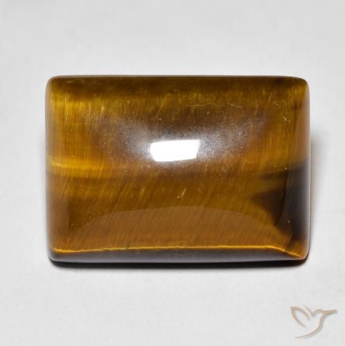 Occhio di tigre Marrone medio naturale da 12.31 ct, Taglio a baguette, Opaco