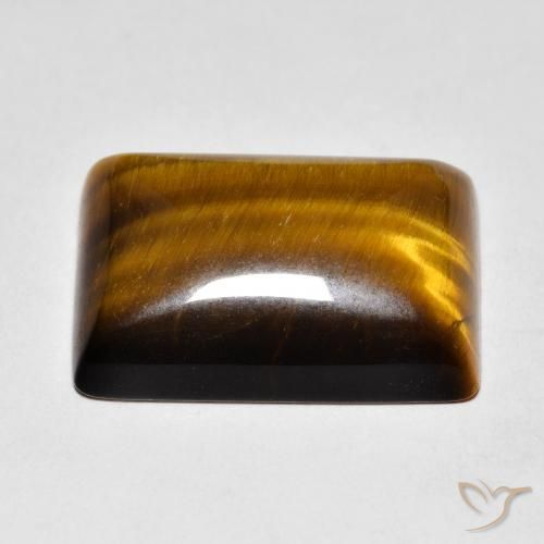 Occhio di tigre Marrone medio naturale da 12.31 ct, Taglio a baguette, Opaco