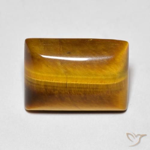 5.68ct Naturale Marrone caldo Occhio di tigre, Taglio a baguette, Opaco