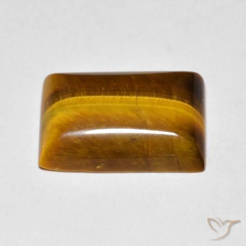 Occhio di tigre Marrone caldo naturale da 5.68 ct, Taglio a baguette, Opaco