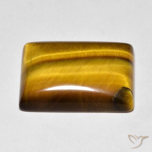 Occhio di tigre Marrone dorato naturale da 11.97 ct, Taglio a baguette, Opaco