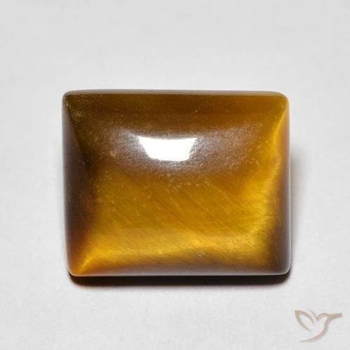 6.31ct Naturale Medium Light-Brown Occhio di tigre, Taglio a baguette, Opaco