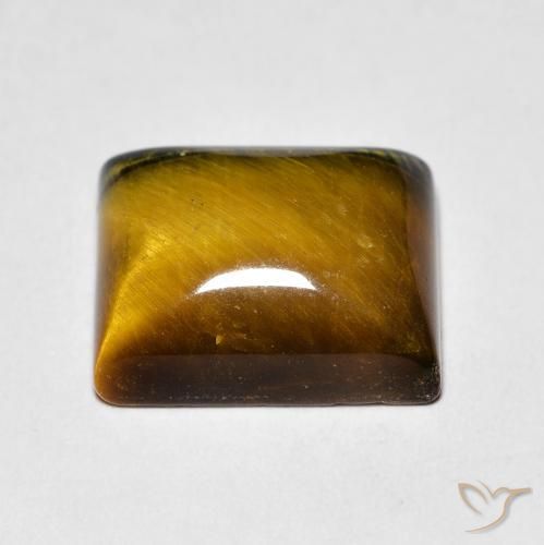 Occhio di tigre Medium Dark-Brown naturale da 6.42 ct, Taglio a baguette, Opaco