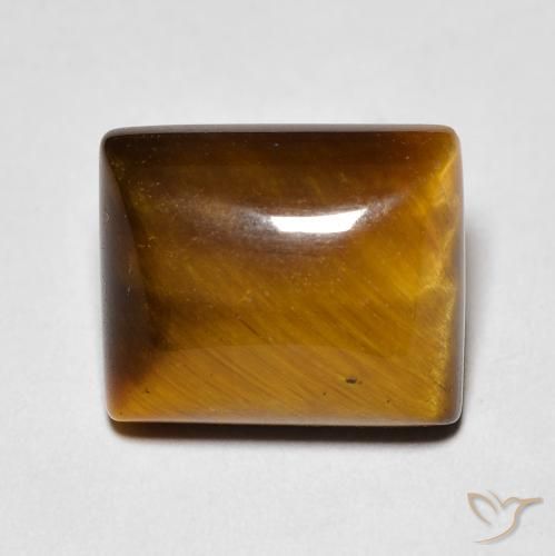 6.28ct Naturale Marrone caldo Occhio di tigre, Taglio a baguette, Opaco