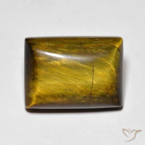 7.95ct Naturale Marrone caldo Occhio di tigre, Taglio a baguette, Opaco
