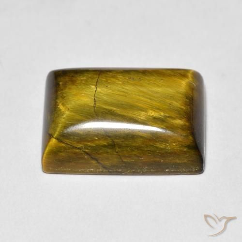 Occhio di tigre Marrone caldo naturale da 7.95 ct, Taglio a baguette, Opaco