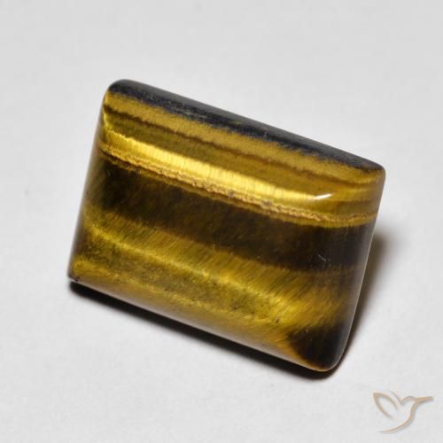 Occhio di tigre Marrone caldo naturale da 7.70 ct, Taglio a baguette, Opaco