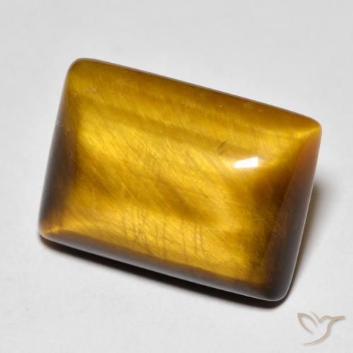 13.65ct Naturale Medium Light-Brown Occhio di tigre, Taglio a baguette, Opaco