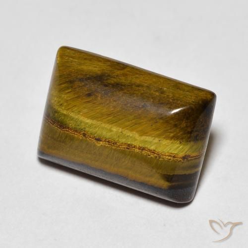 Occhio di tigre Marrone medio naturale da 7.65 ct, Taglio a baguette, Opaco