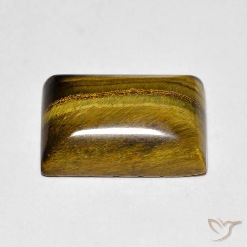 Occhio di tigre Marrone medio naturale da 7.65 ct, Taglio a baguette, Opaco