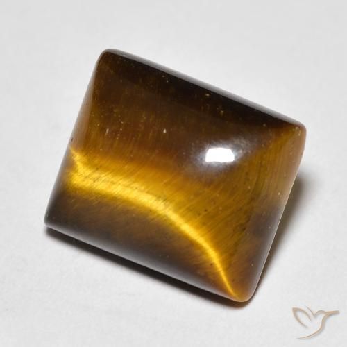 Occhio di tigre Marrone medio naturale da 6.42 ct, Taglio a baguette, Opaco