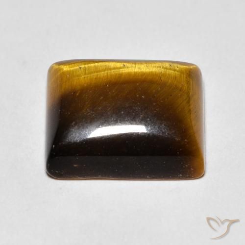 Occhio di tigre Marrone medio naturale da 6.42 ct, Taglio a baguette, Opaco