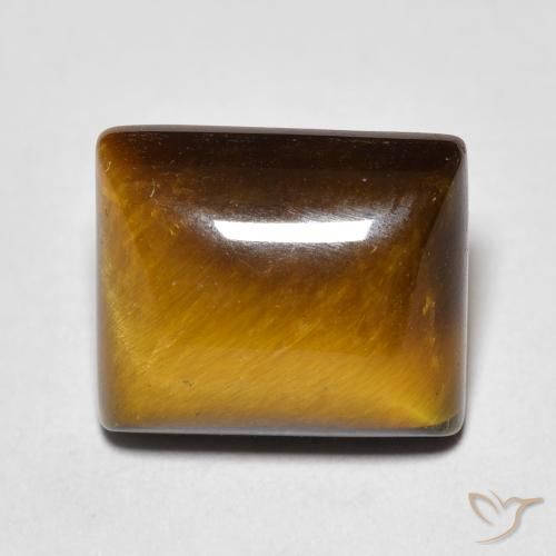 6.54ct Naturale Marrone caldo Occhio di tigre, Taglio a baguette, Opaco