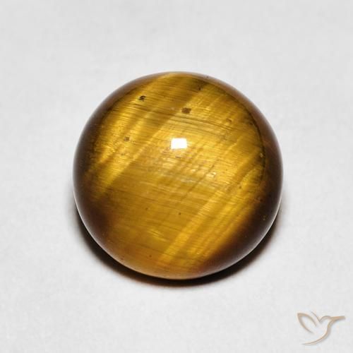 2.27ct Naturale Medium Dark-Brown Occhio di tigre, Rotondo, Opaco
