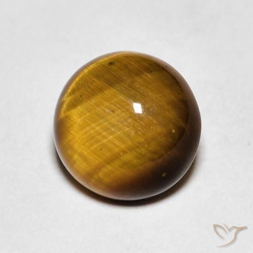 Occhio di tigre Medium Dark-Brown naturale da 2.27 ct, Rotondo, Opaco