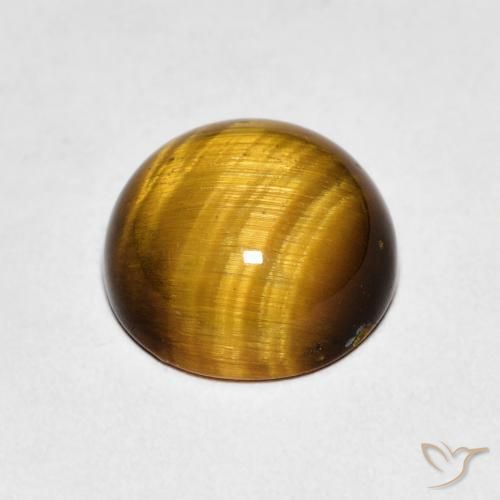 Occhio di tigre Medium Dark-Brown naturale da 2.27 ct, Rotondo, Opaco