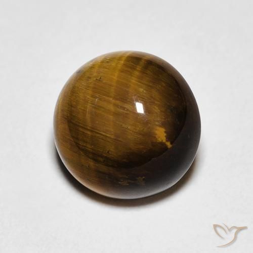 Occhio di tigre Marrone dorato naturale da 2.39 ct, Rotondo, Opaco